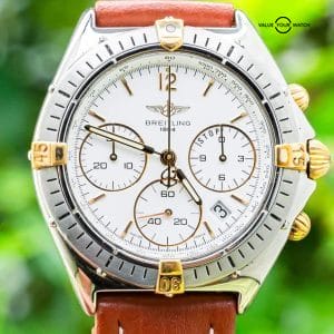 Breitling Chrono Sextant 36 mm White Dial Yellow Gold & Steel Cockpit B55045
