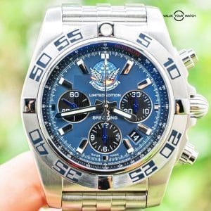 Breitling Chronomat 44 Blue Impulse Limited Edition #83/400 Blackeye Blue AB0110