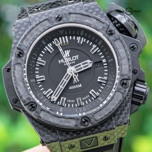 Hublot King Power Oceanographic 4000 Carbon Fiber $29K MSRP Black 731.QX.1140.RX