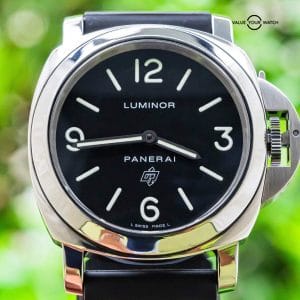 Panerai PAM00000 Luminor Base Logo Black Dial Box Rubber Stainless Steel PAM0