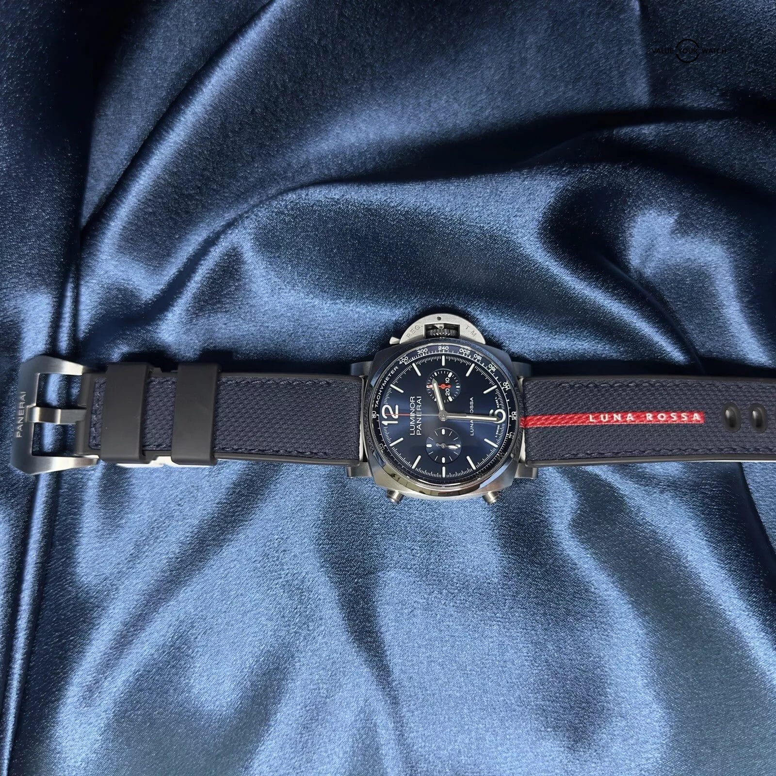 Panerai Luminor Luna Rossa Chrono Blue Dial Steel PAM01303 Full Set - Image 11