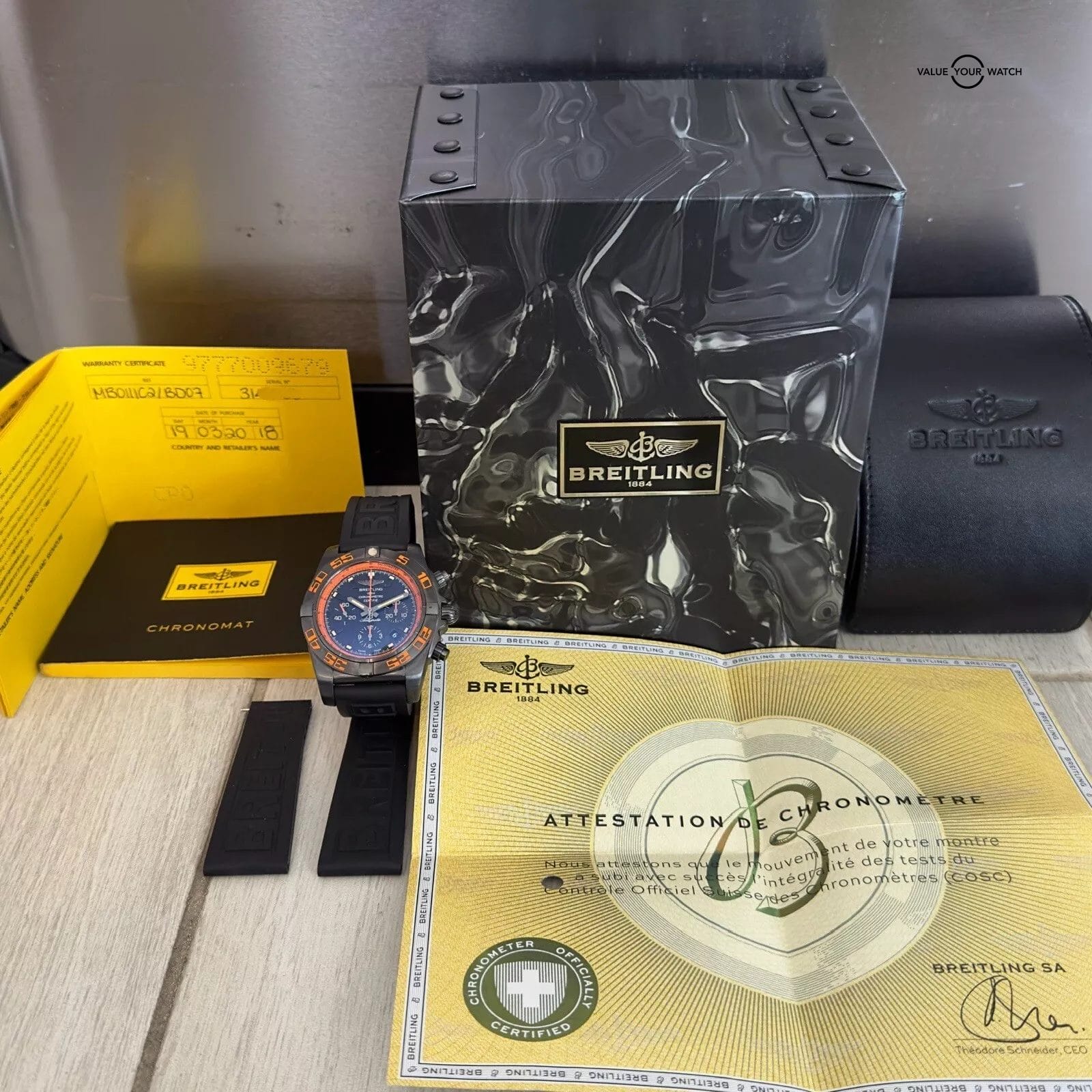 Breitling Chronomat 44 Raven 44mm Auto Blacksteel MB0111C2/BD07 - Image 3