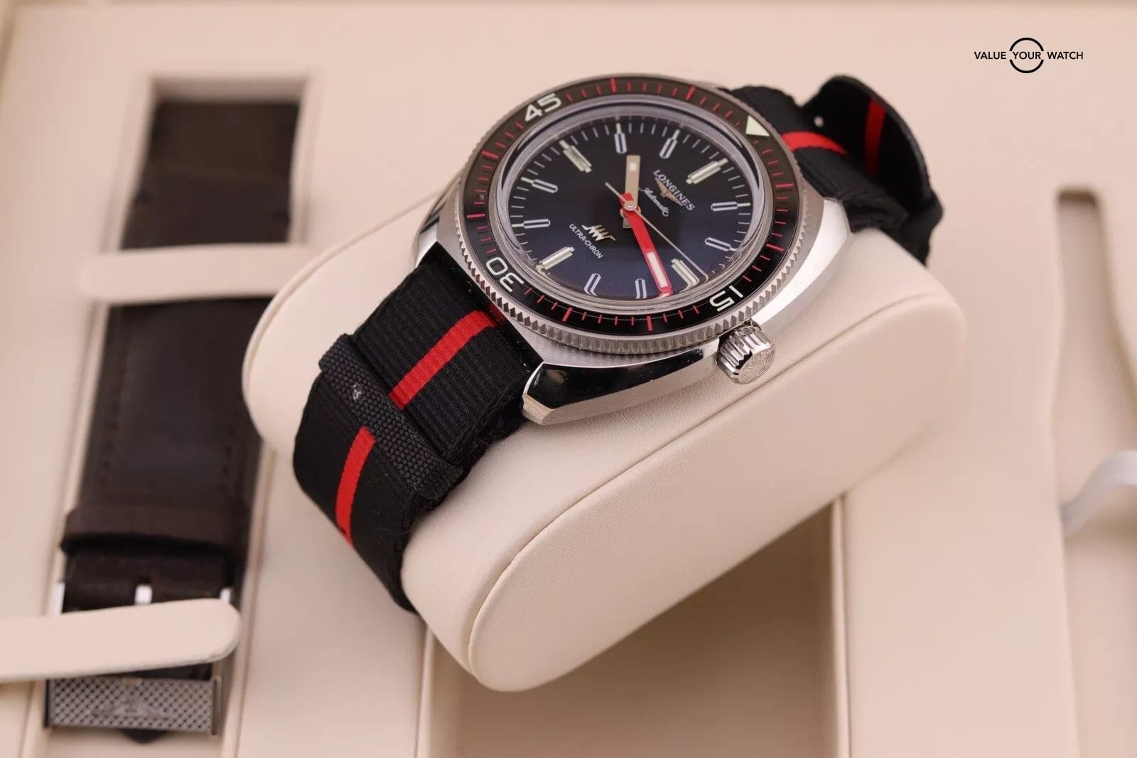 Longines Heritage Men's Black Watch - L2.836.452.8 - Image 6