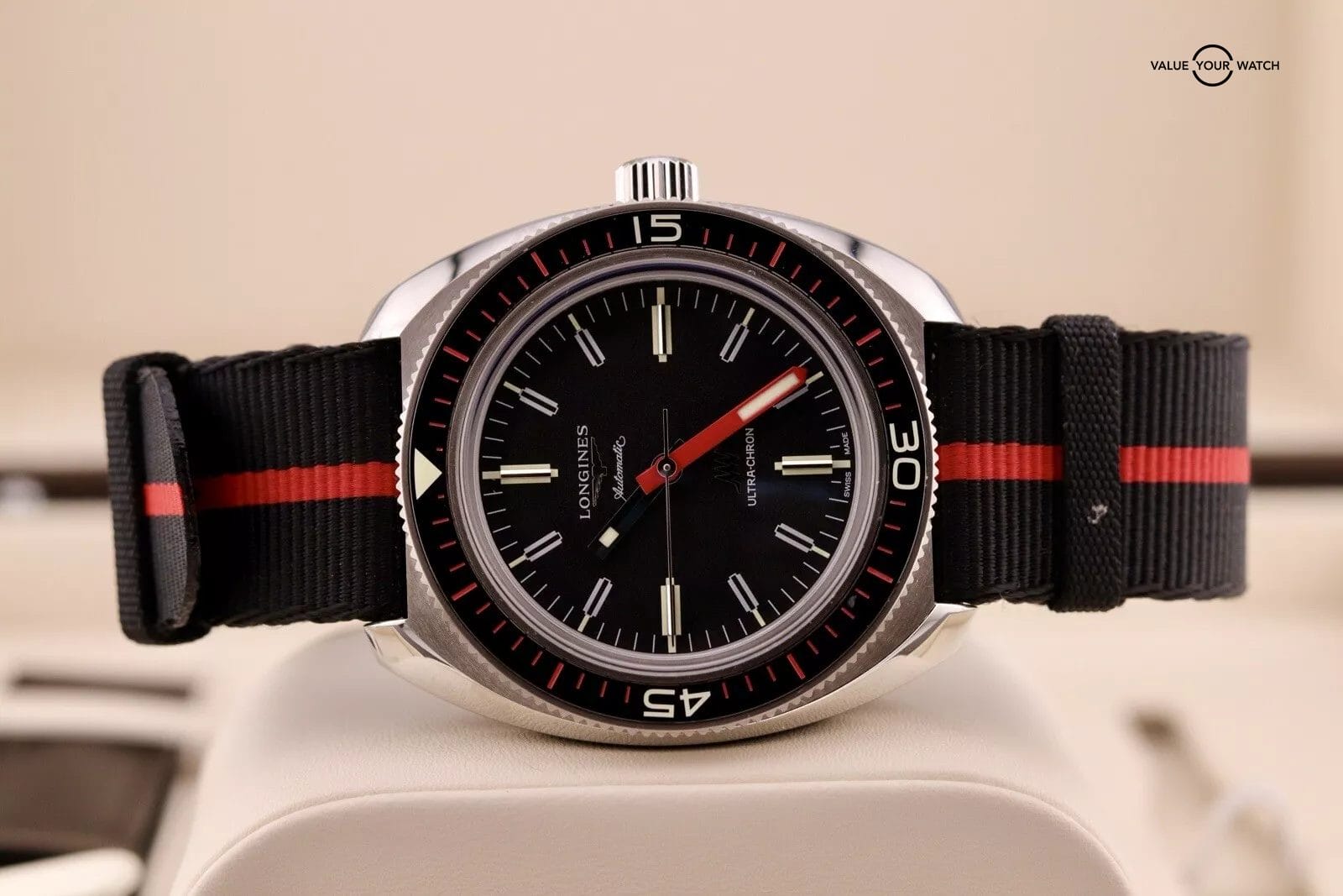 Longines Heritage Men's Black Watch - L2.836.452.8 - Image 9