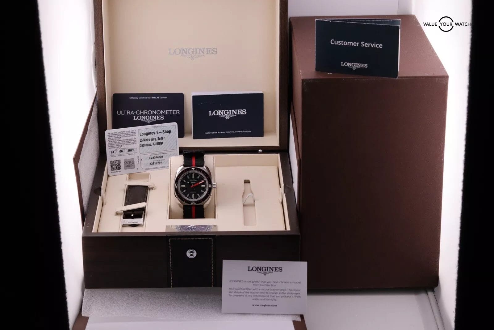 Longines Heritage Men's Black Watch - L2.836.452.8 - Image 14