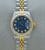 ROLEX Ladies Datejust 69173 26mm Blue Diamond Dial 18K Yellow Gold and SS