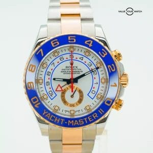 Rolex Yacht-Master II 116681 White Stainless Steel Rose Gold 116681 BOXES/PAPERS