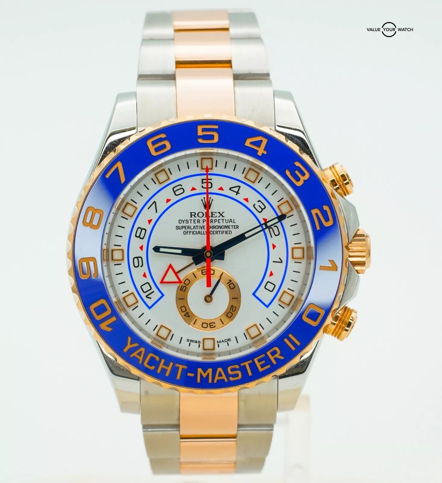 Rolex Yacht-Master II 116681 White Stainless Steel Rose Gold 116681 BOXES/PAPERS