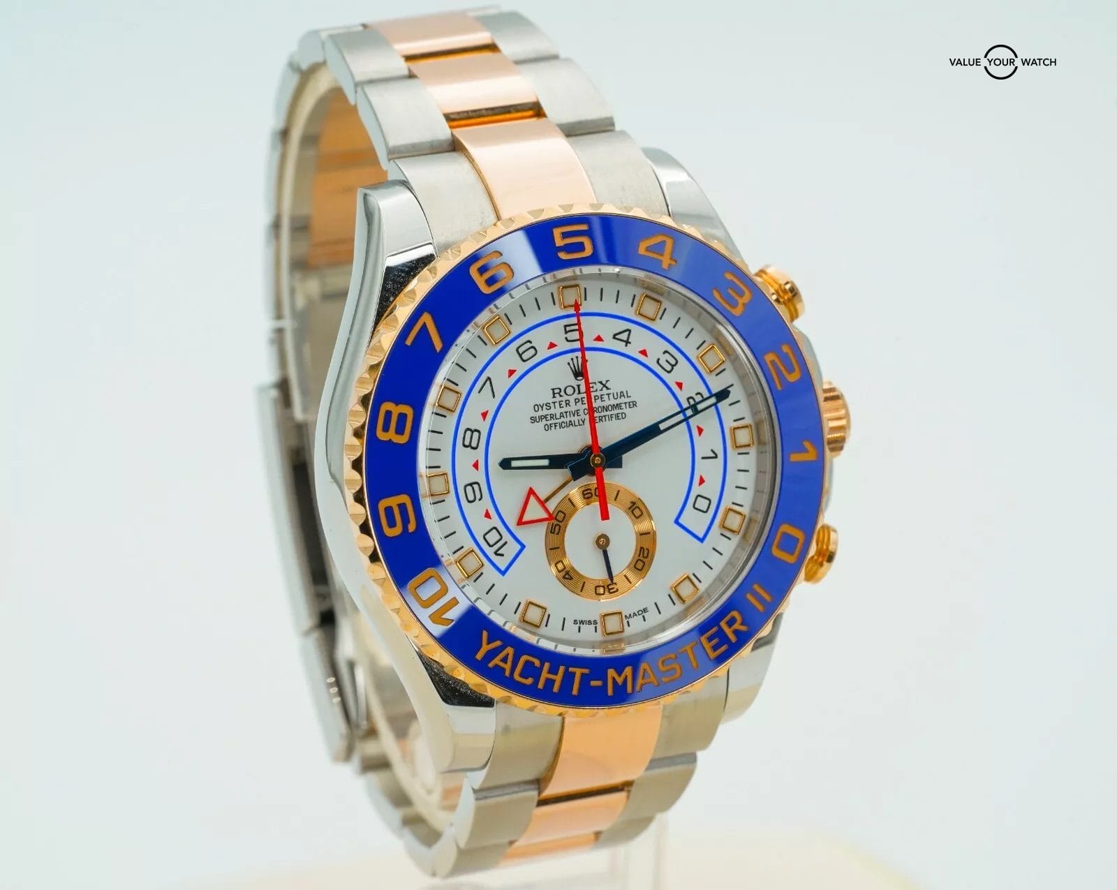 Rolex Yacht-Master II 116681 White Stainless Steel Rose Gold 116681 BOXES/PAPERS - Image 4