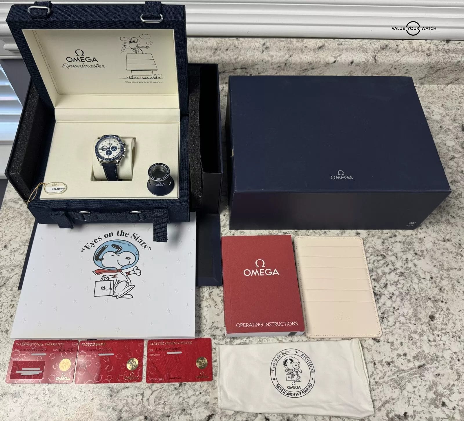 2023 Omega Speedmaster “SNOOPY” 50th Anniversary 310.32.42.50.02.001 BOXES/CARDS - Image 6