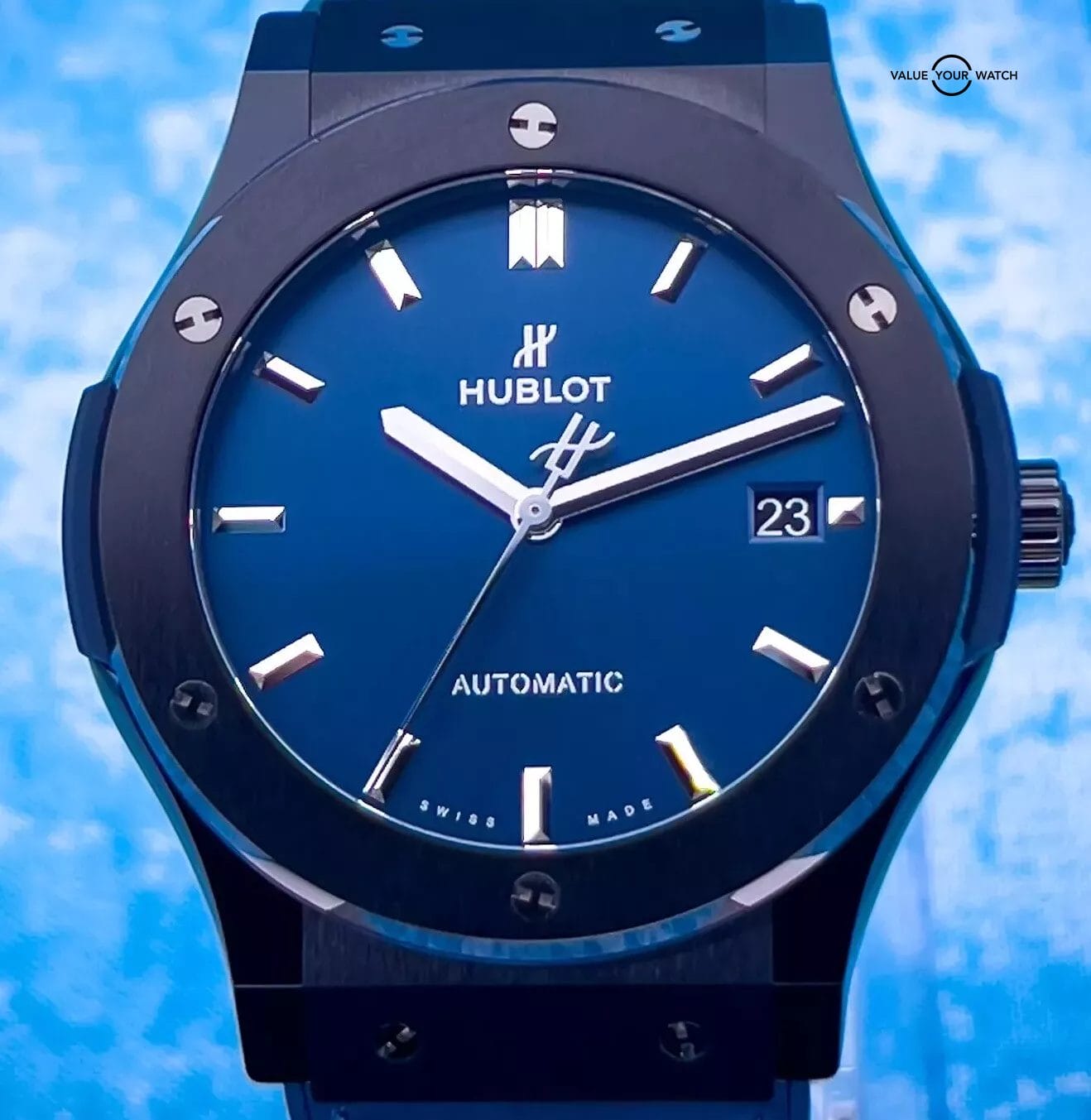 Hublot Classic Fusion Black Ceramic Blue Dial 45mm 2021 - 511.CM.7170.LR