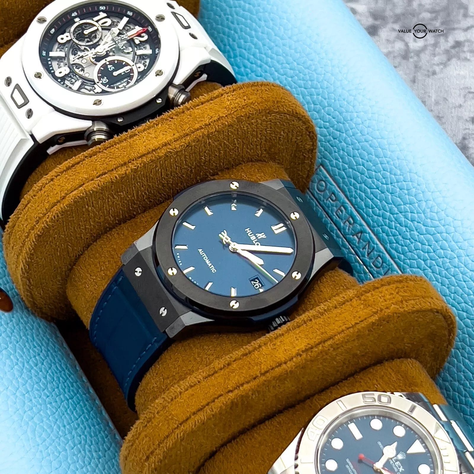 Hublot Classic Fusion Black Ceramic Blue Dial 45mm 2021 - 511.CM.7170.LR - Image 3