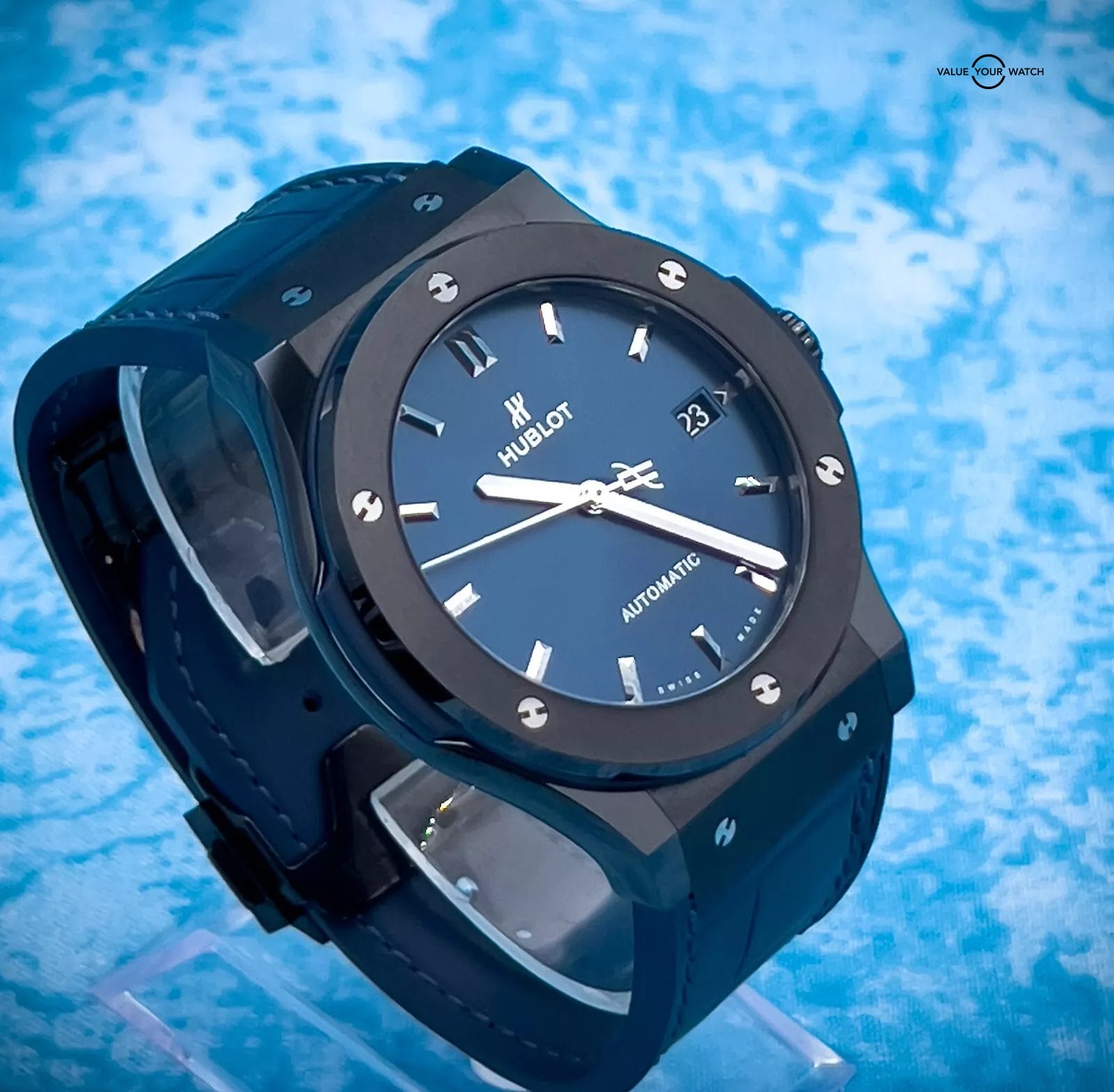 Hublot Classic Fusion Black Ceramic Blue Dial 45mm 2021 - 511.CM.7170.LR - Image 11