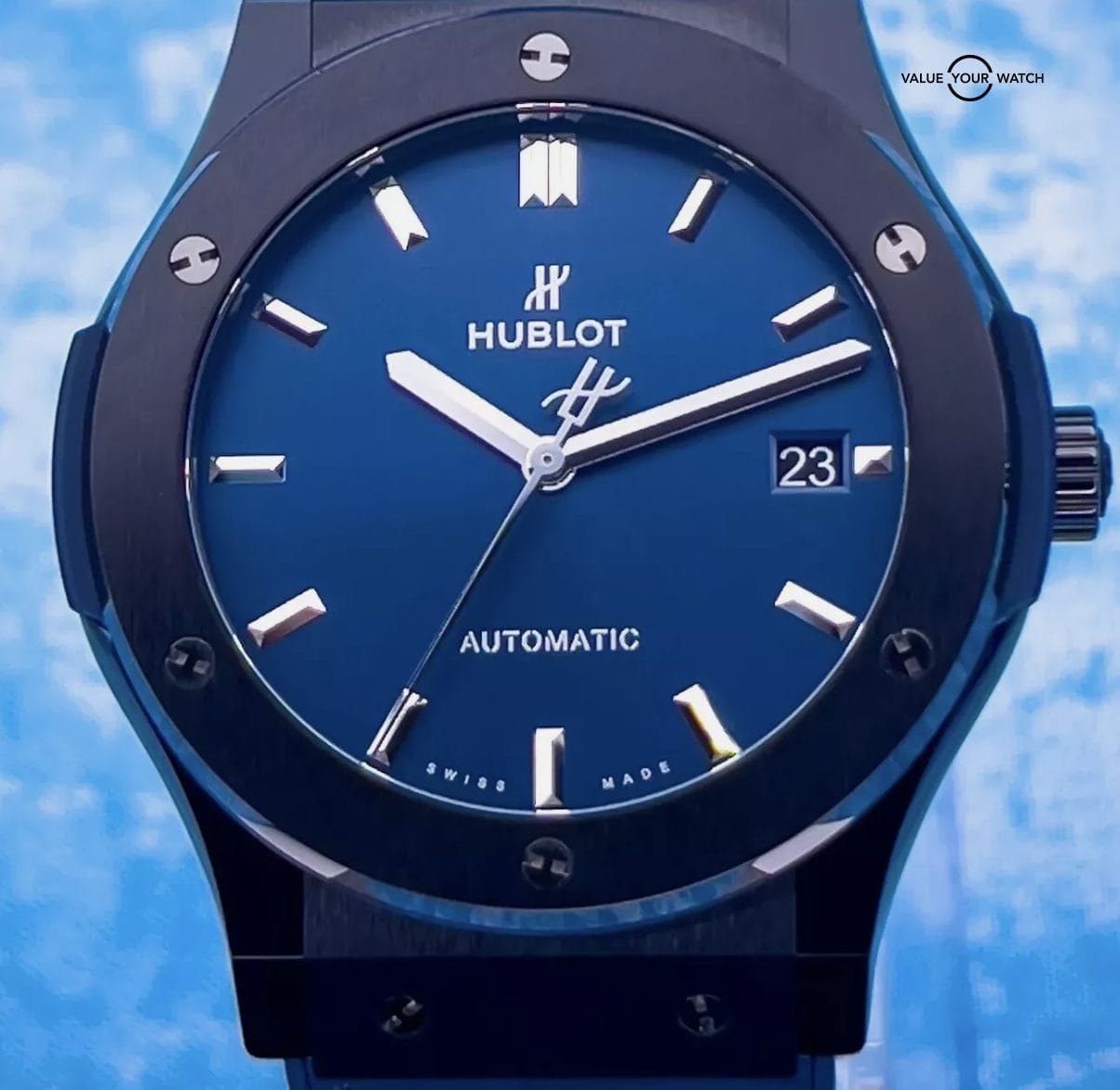 Hublot Classic Fusion Black Ceramic Blue Dial 45mm 2021 - 511.CM.7170.LR - Image 12