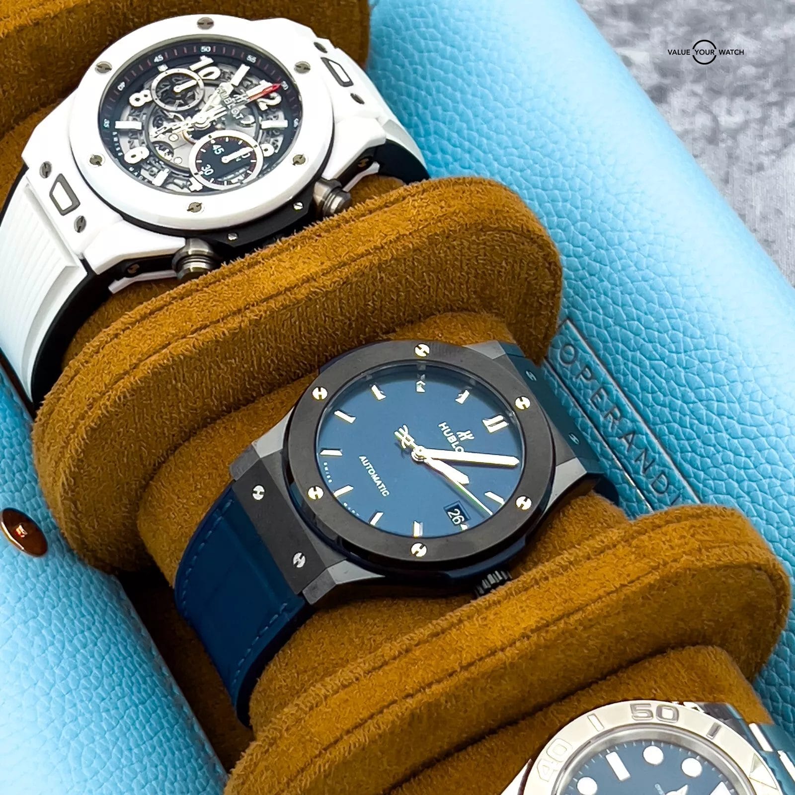 Hublot Big Bang Unico White Ceramic Red Accent 45mm Excellent 411.HX.1170.RX B&P - Image 3