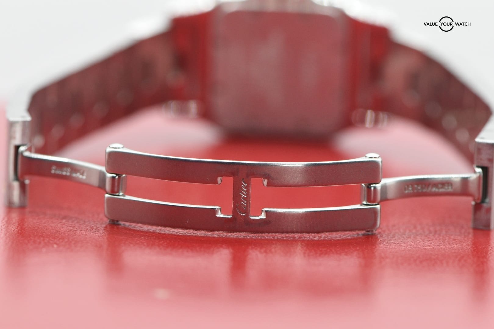 Cartier Santos Galbée White Roman Dial S/Steel 18k Y/Gold Quartz 24mm x 35mm 1567 (1994) - Image 3