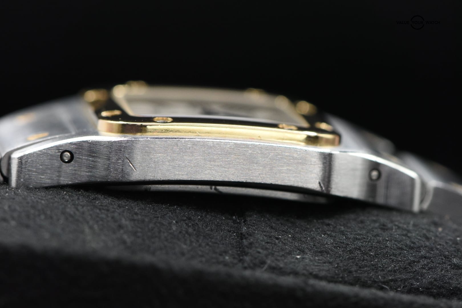 Cartier Santos Galbée White Roman Dial S/Steel 18k Y/Gold Quartz 24mm x 35mm 1567 (1994) - Image 9