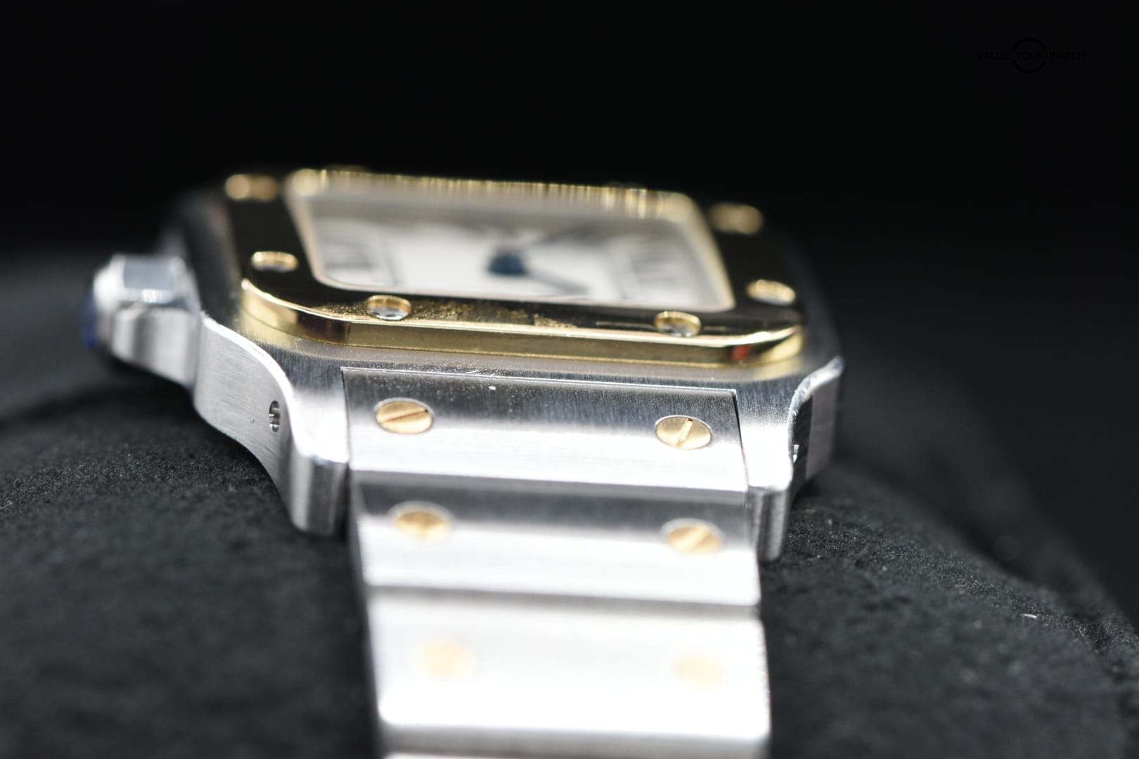 Cartier Santos Galbée White Roman Dial S/Steel 18k Y/Gold Quartz 24mm x 35mm 1567 (1994) - Image 10