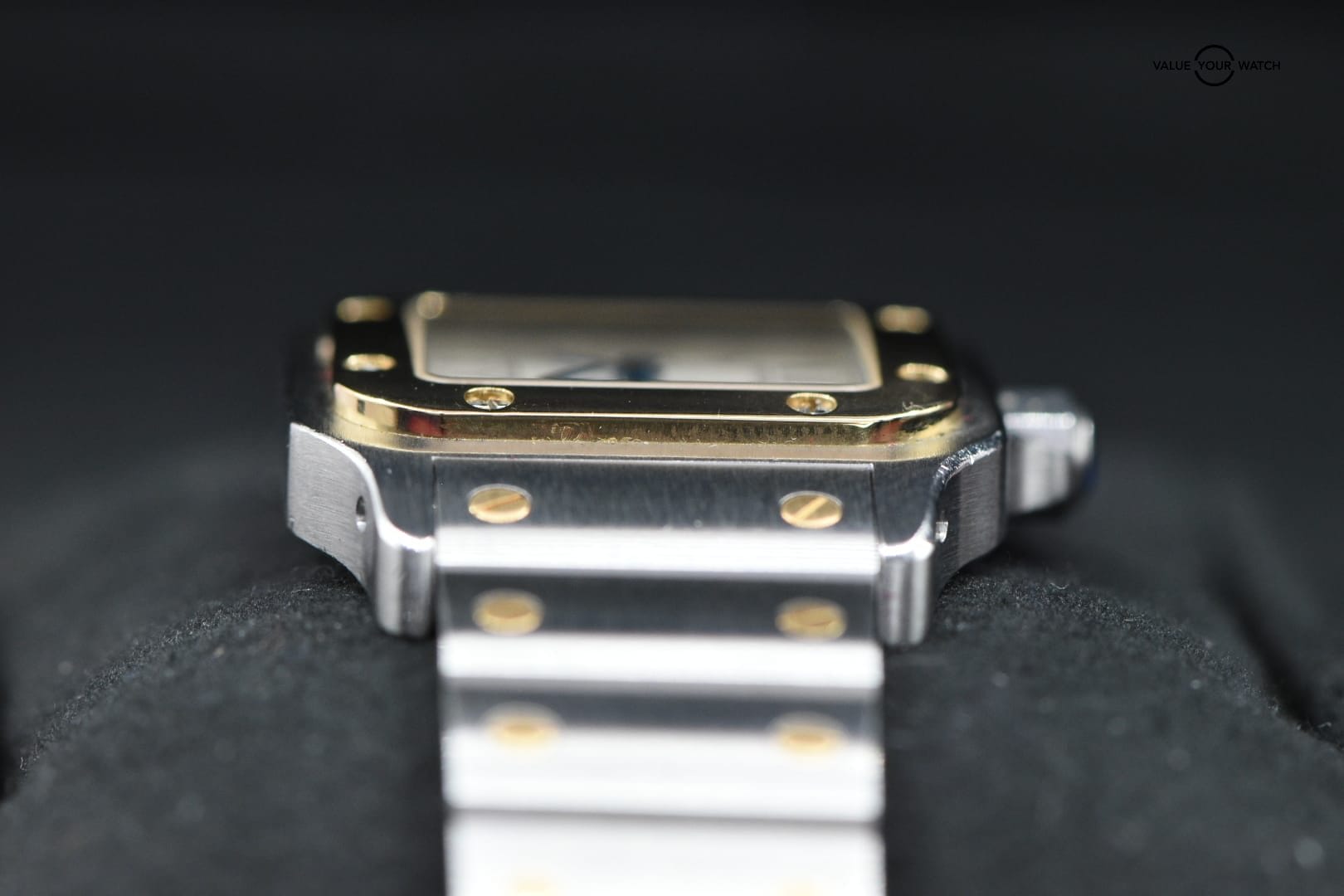 Cartier Santos Galbée White Roman Dial S/Steel 18k Y/Gold Quartz 24mm x 35mm 1567 (1994) - Image 11