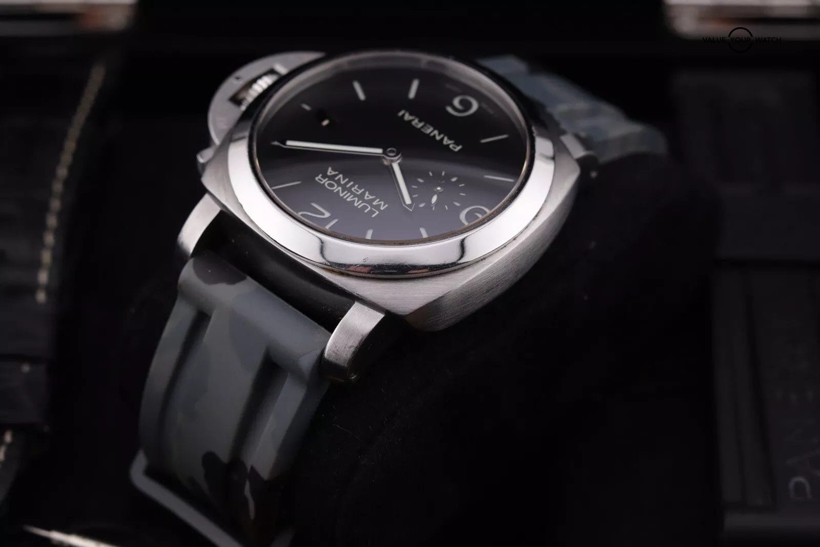 Panerai LUMINOR Marina 1950 3 Days 44mm Steel Black Dial Mens Watch PAM00312 - Image 9