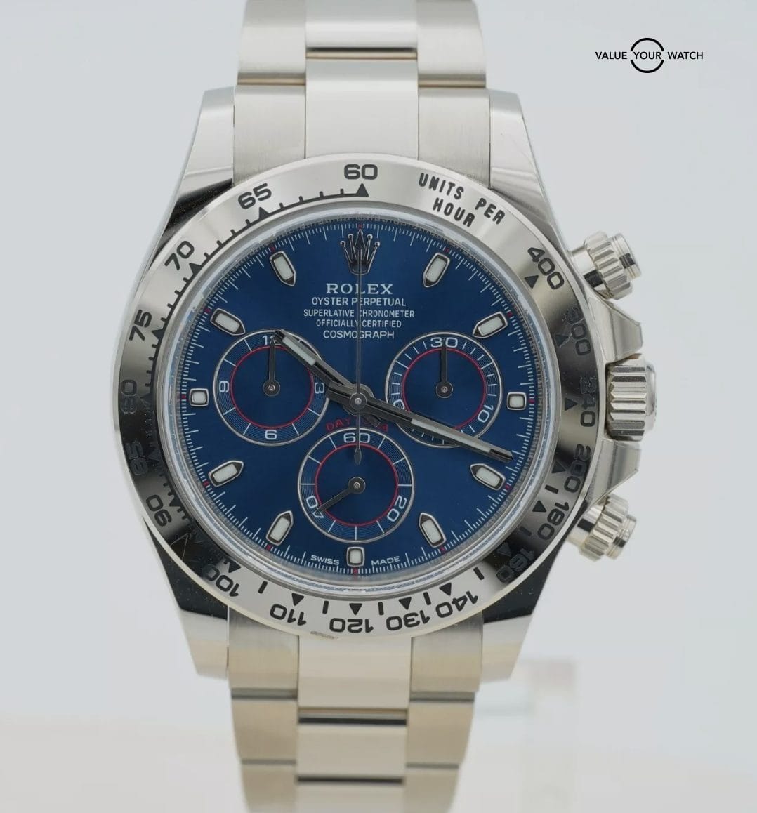 Rolex Daytona Blue Dial Chronograph 116509 18K White Gold BOXES/PAPERS!