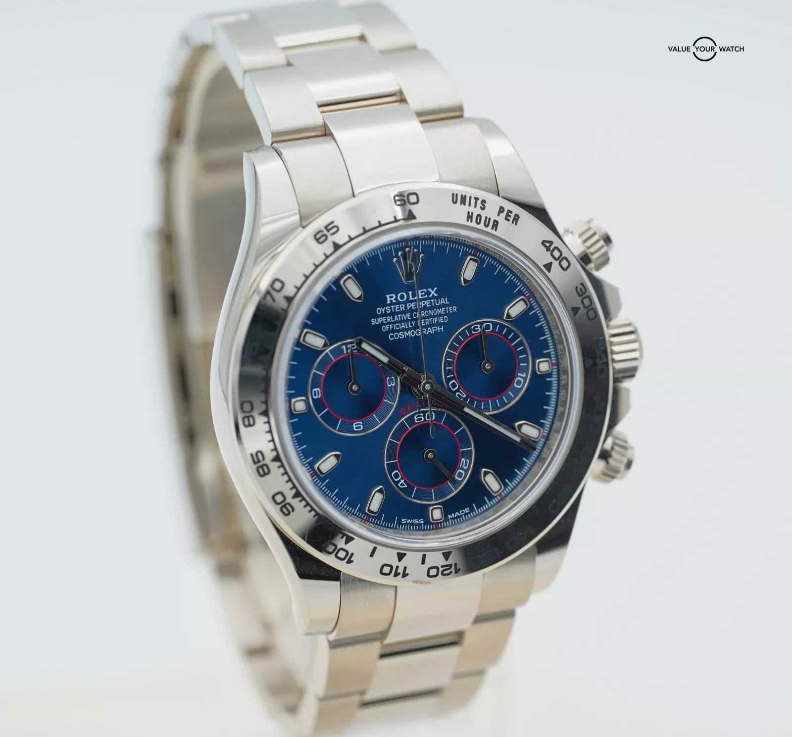 Rolex Daytona Blue Dial Chronograph 116509 18K White Gold BOXES/PAPERS! - Image 4
