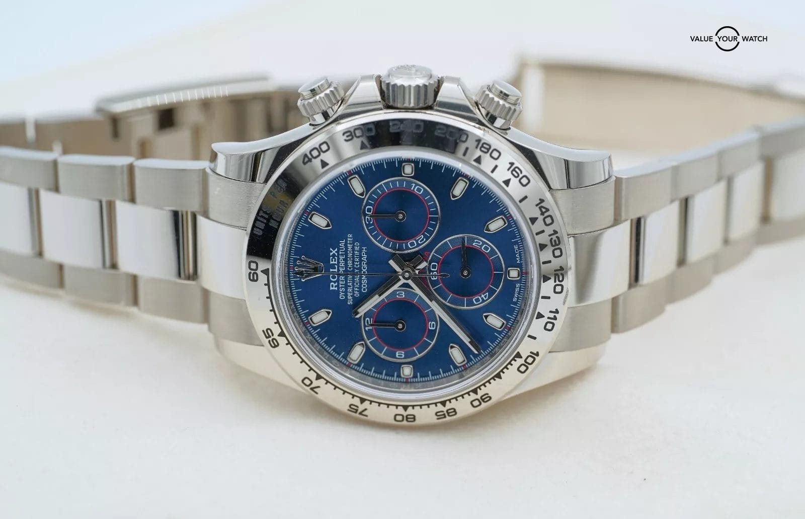Rolex Daytona Blue Dial Chronograph 116509 18K White Gold BOXES/PAPERS! - Image 16