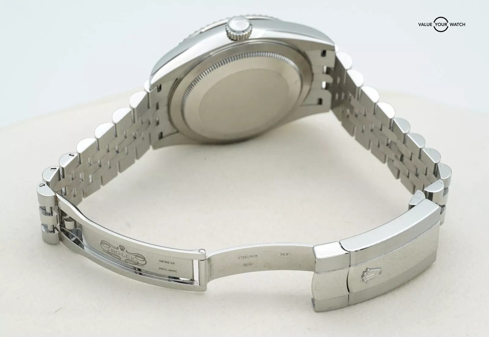 2022 Rolex Sky-Dweller Blue Dial Jubilee Stainless Steel White Gold BOXES/PAPERS - Image 3