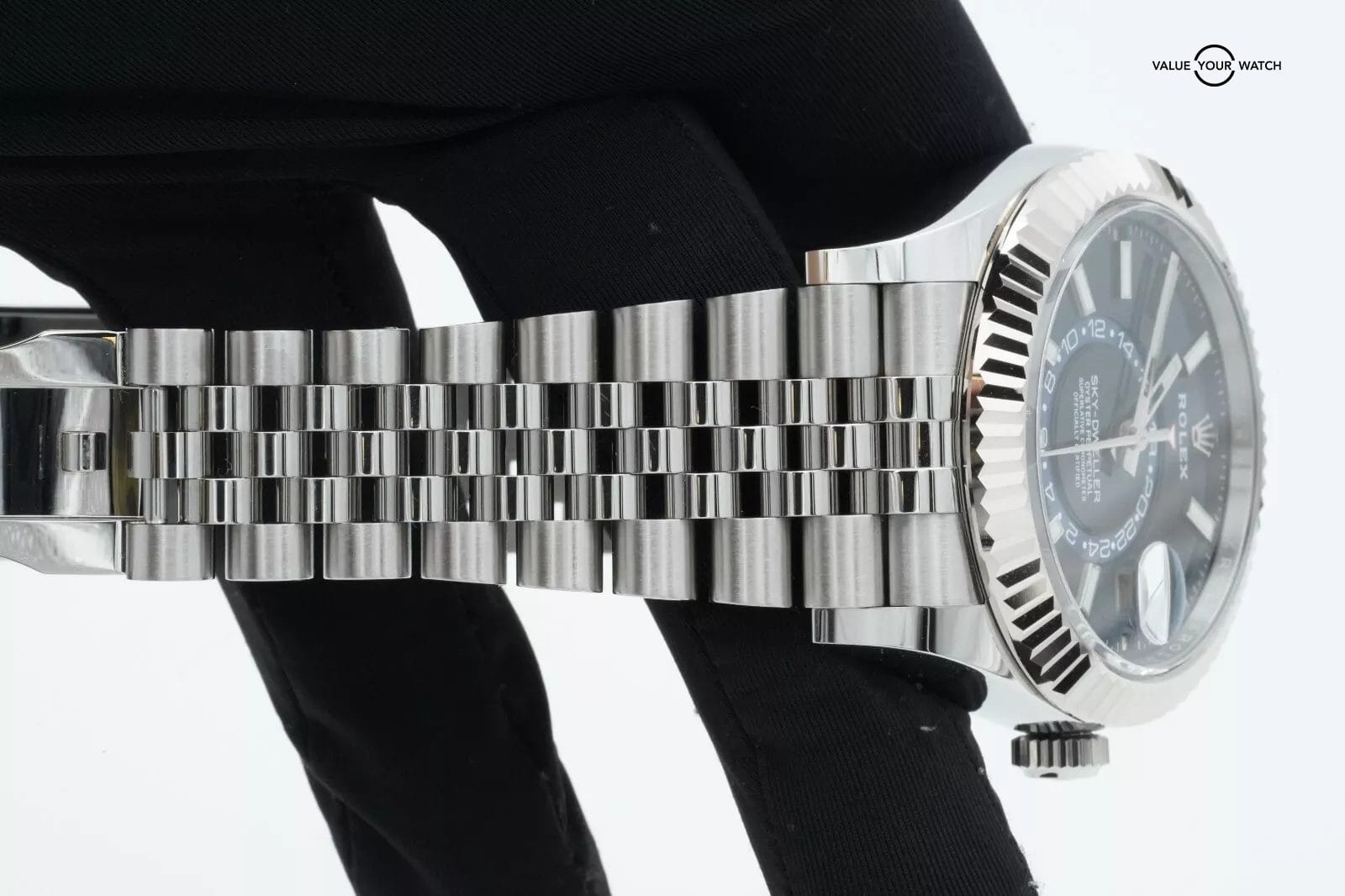 2022 Rolex Sky-Dweller Blue Dial Jubilee Stainless Steel White Gold BOXES/PAPERS - Image 13