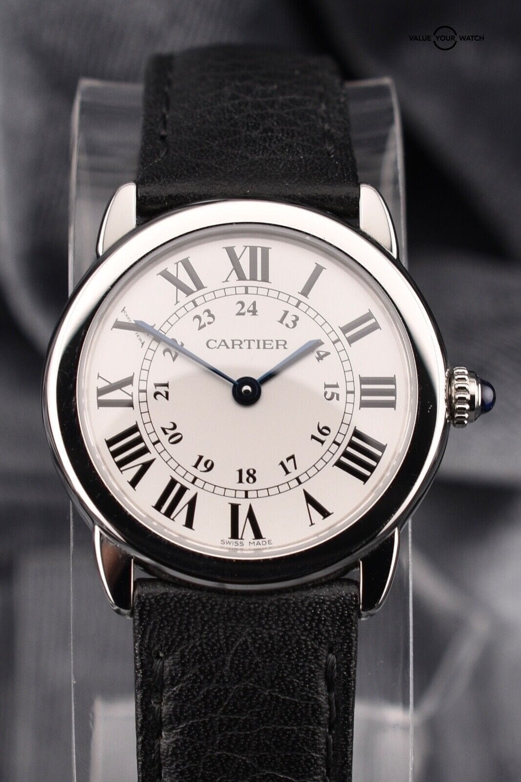 Cartier Ronde Solo Silver Opaline Women's Watch - Ref. WSRN0019