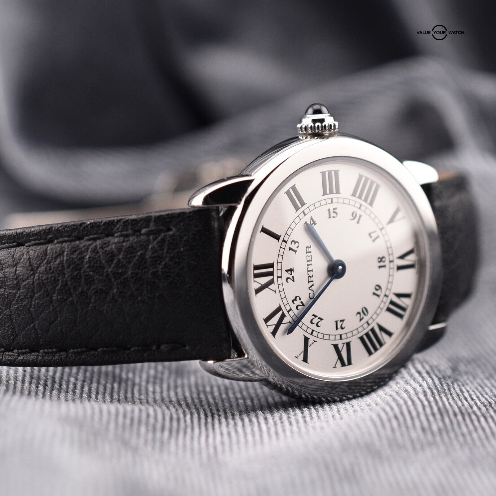 Cartier Ronde Solo Silver Opaline Women's Watch - Ref. WSRN0019 - Image 8