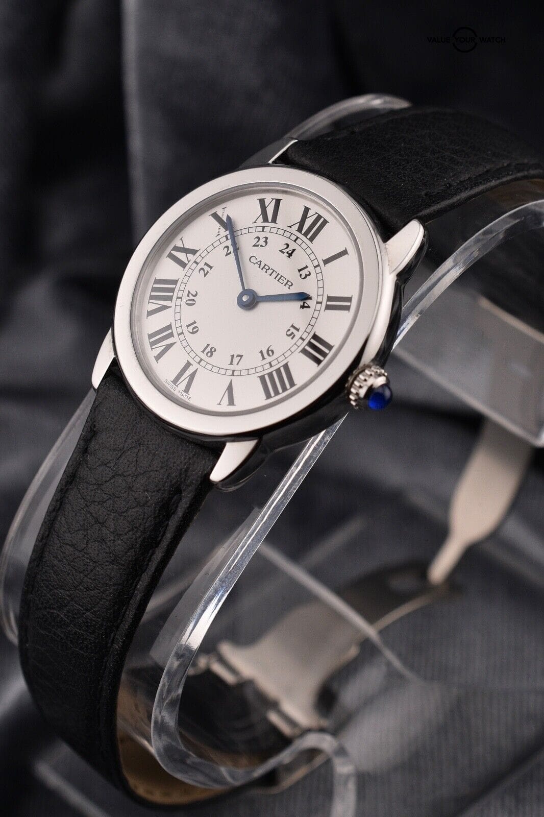 Cartier Ronde Solo Silver Opaline Women's Watch - Ref. WSRN0019 - Image 13