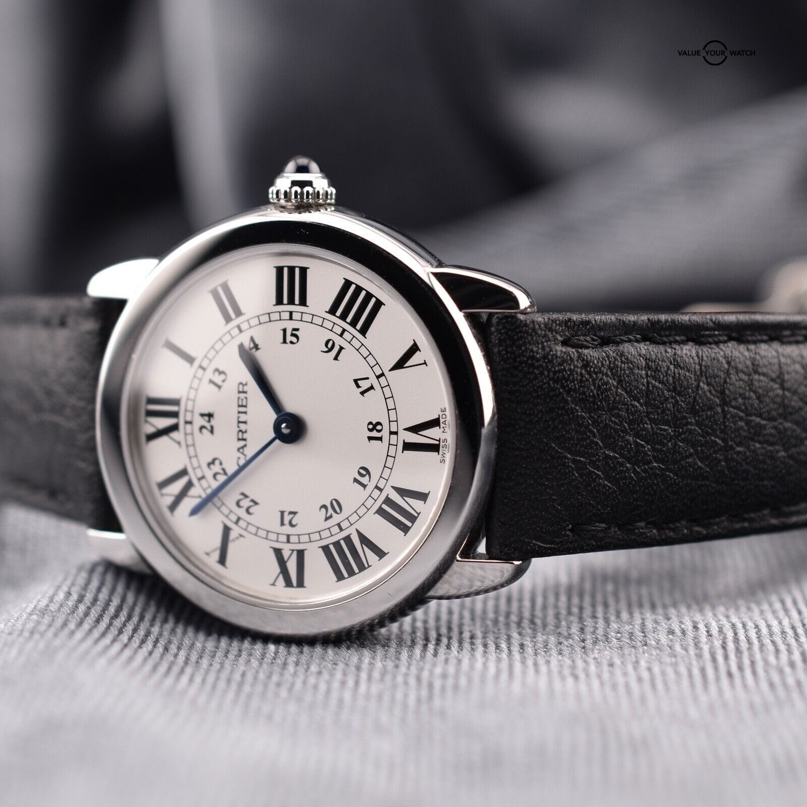 Cartier Ronde Solo Silver Opaline Women's Watch - Ref. WSRN0019 - Image 15