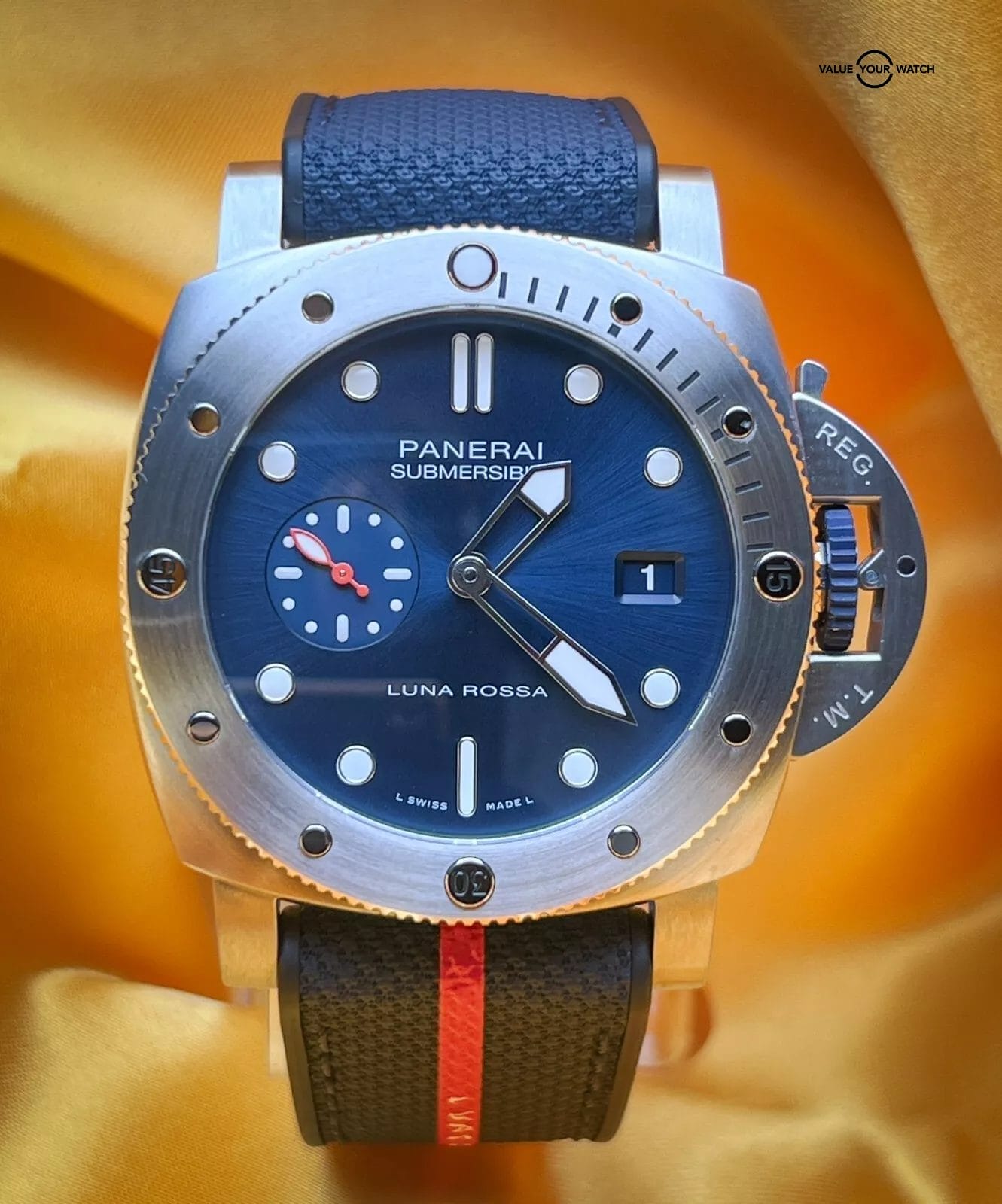 Panerai Luminor Submersible Blue Dial Quarantaquattro Luna Ross Watch PAM01391