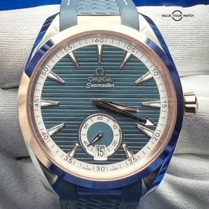 OMEGA Aqua Terra Small Seconds Rose Gold Blue Men’s Watch – 220.22.41.21.03.001