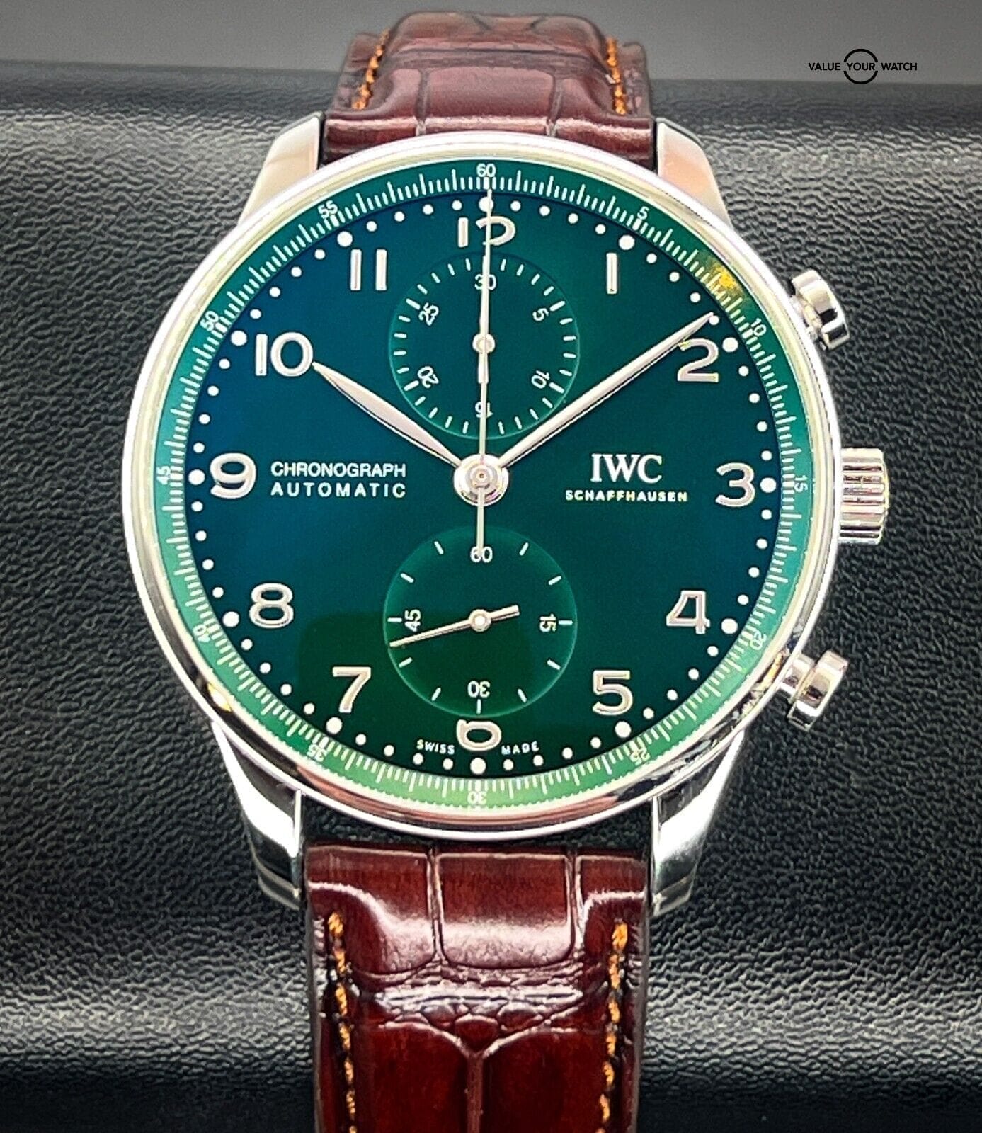 IWC Portugieser Automatic Chronograph Green Dial Men's Watch - IW371615