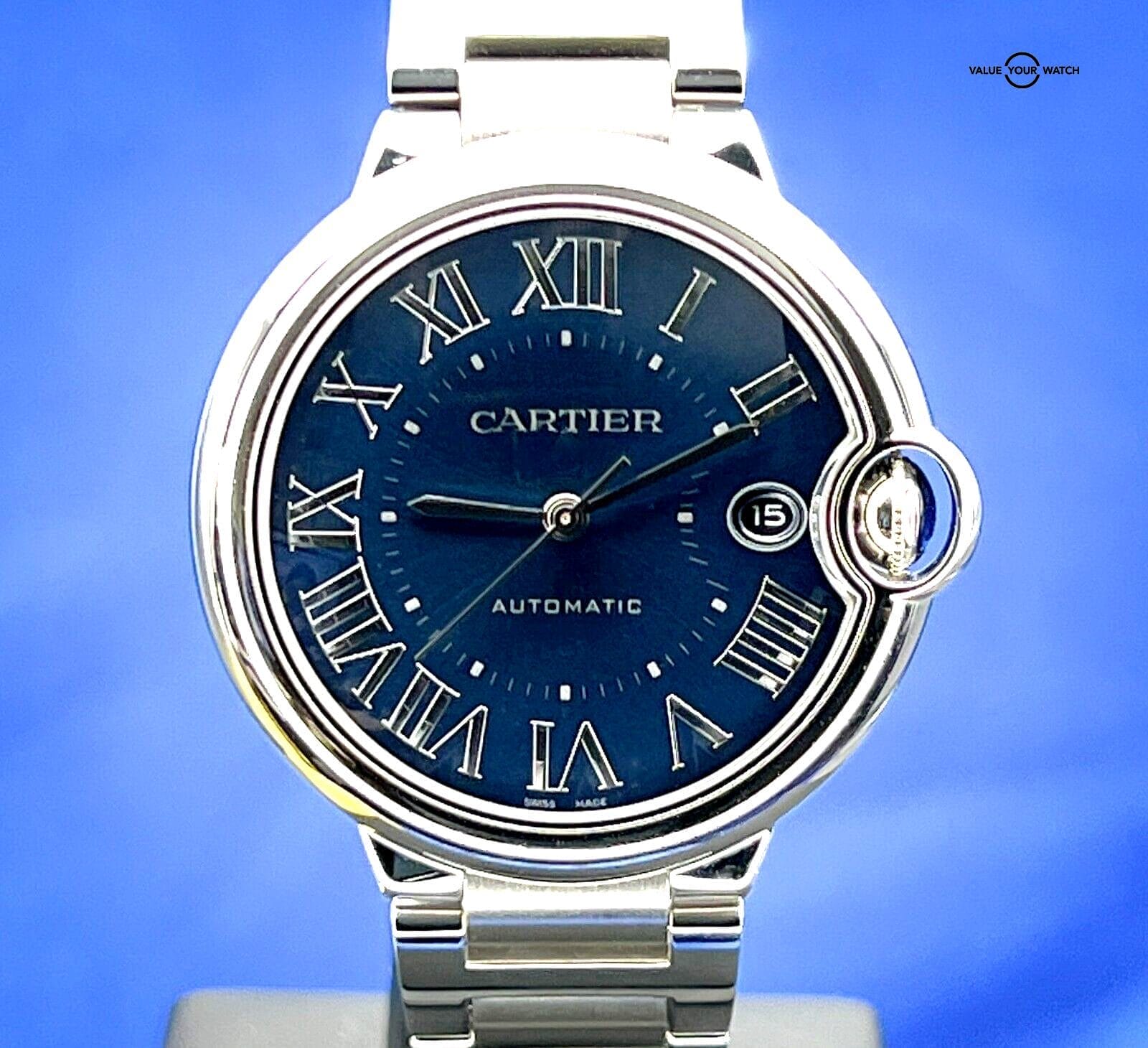 New Cartier Ballon Bleu Stainless Steel Automatic 40 mm Blue Dial Watch WSBB0061 - Image 2