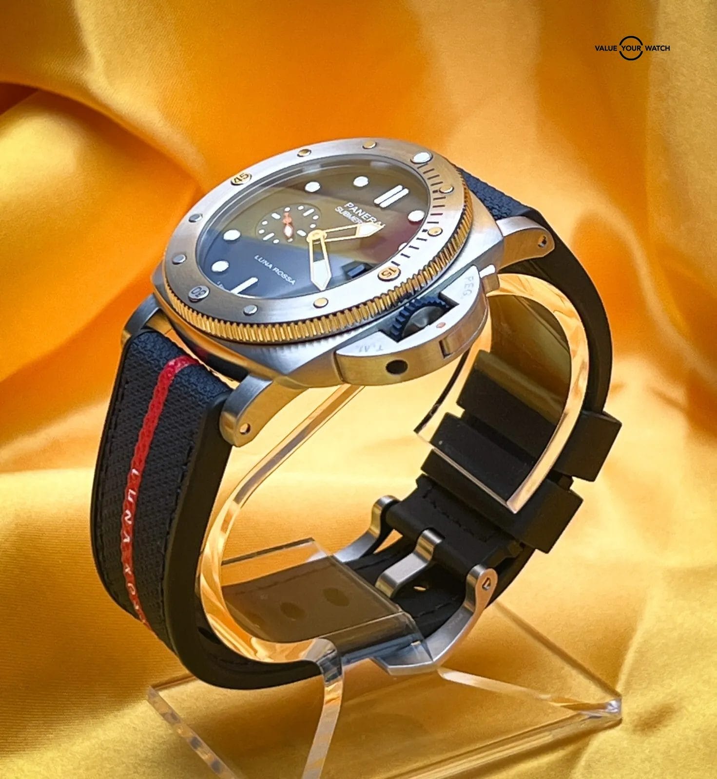 Panerai Luminor Submersible Blue Dial Quarantaquattro Luna Ross Watch PAM01391 - Image 5