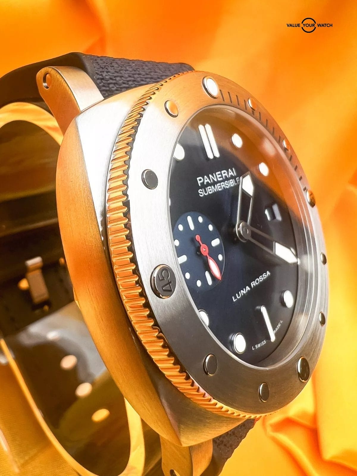 Panerai Luminor Submersible Blue Dial Quarantaquattro Luna Ross Watch PAM01391 - Image 12