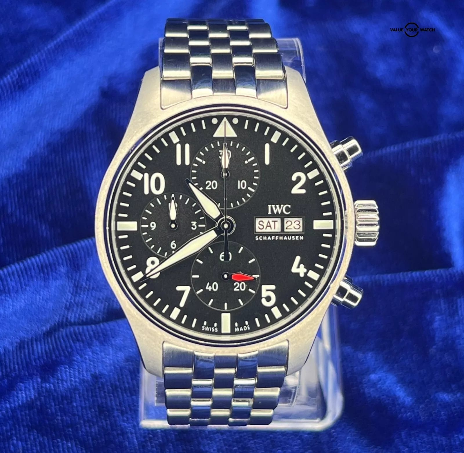 IWC Pilot's Chronograph 41mm Black Dial Men's Watch - IW388113 (2023 Full Set) - Image 2