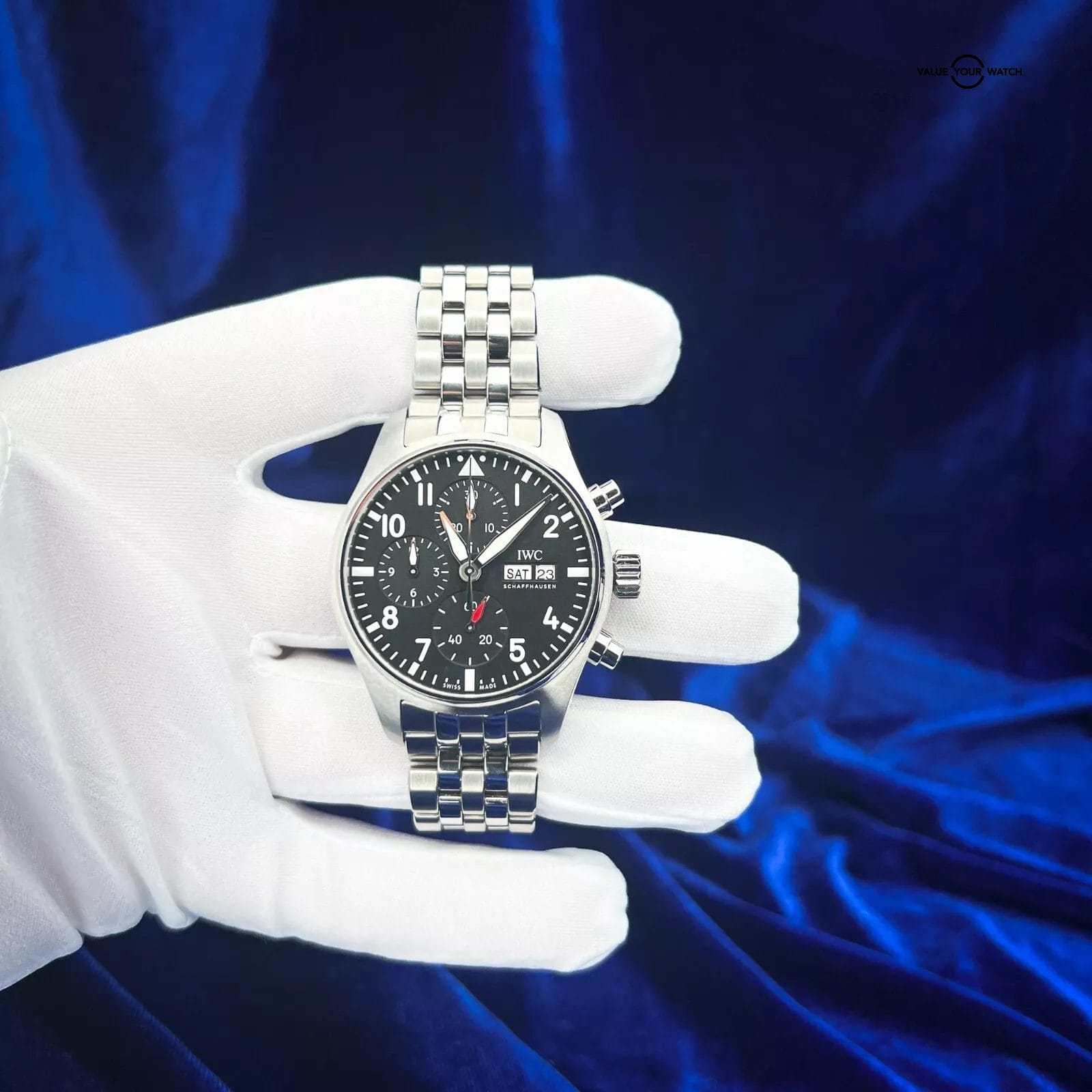 IWC Pilot's Chronograph 41mm Black Dial Men's Watch - IW388113 (2023 Full Set) - Image 5