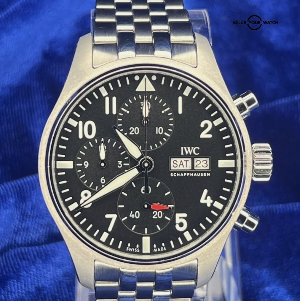 IWC Pilot's Chronograph 41mm Black Dial Men's Watch - IW388113 (2023 Full Set) - Image 14