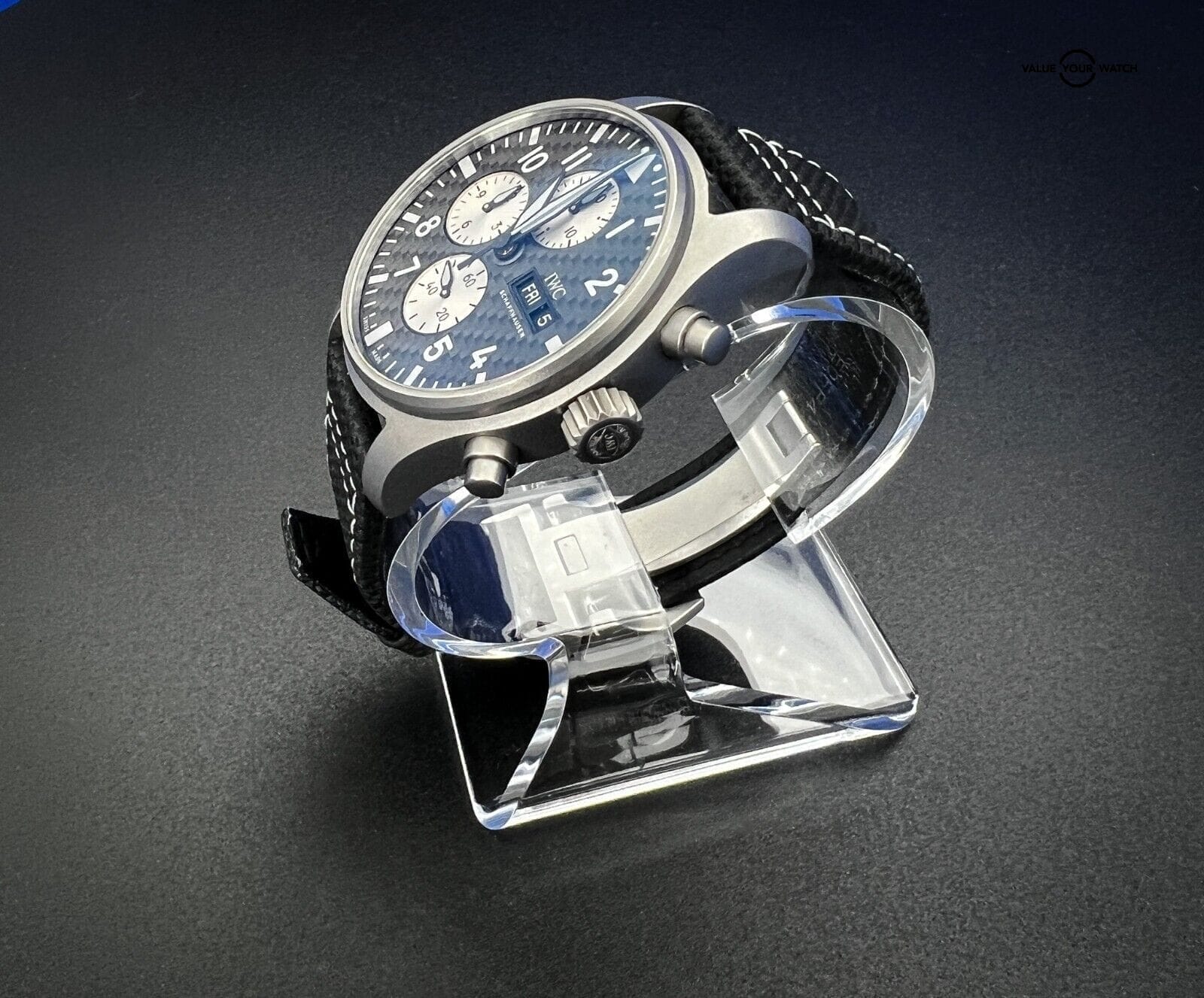 IWC Pilots AMG Titanium Automatic 43 mm Carbon Fiber Black Watch IW377903 - Image 8