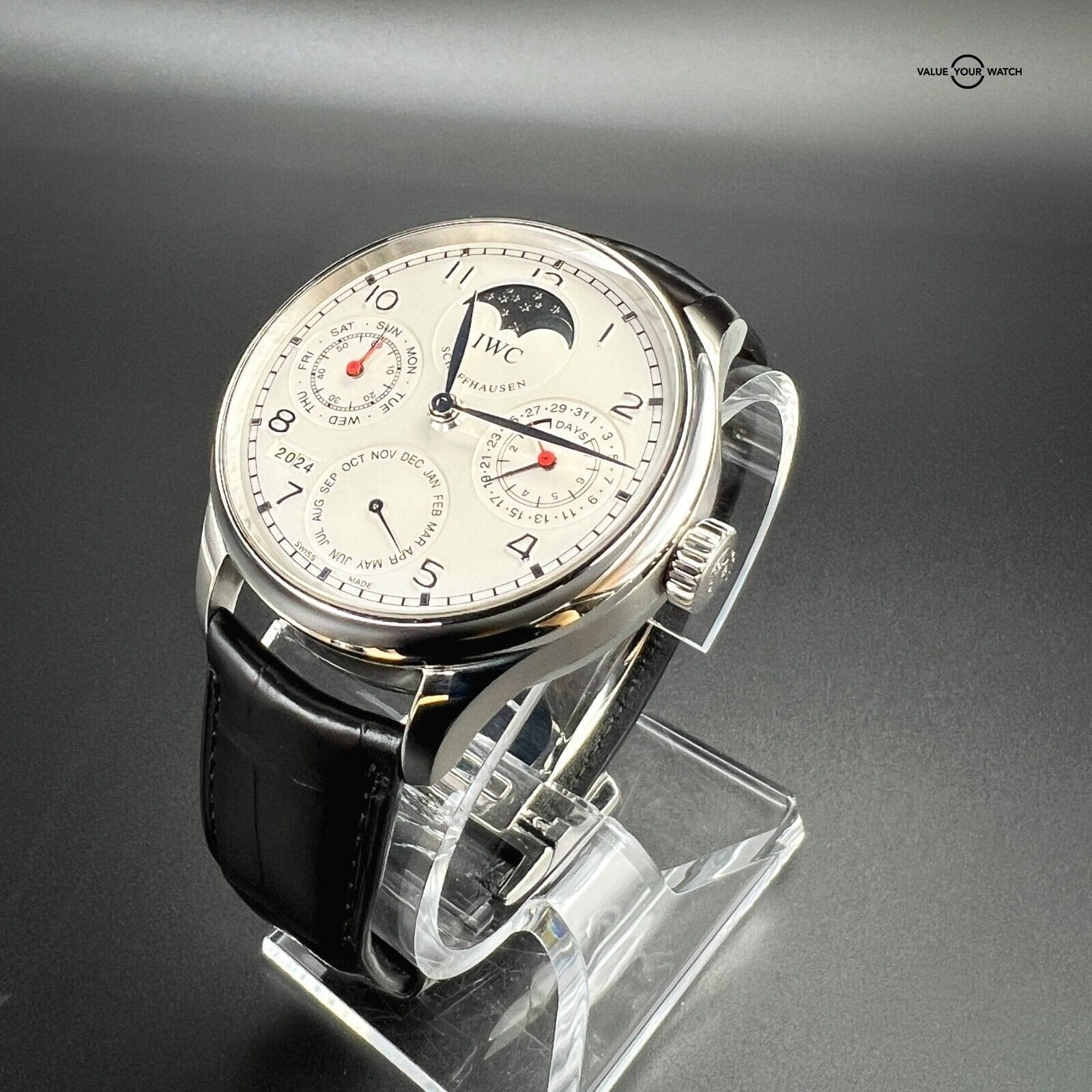 IWC Portuguese Perpetual Calendar Automatic 44mm Steel Men's Watch IW502308 - Image 8