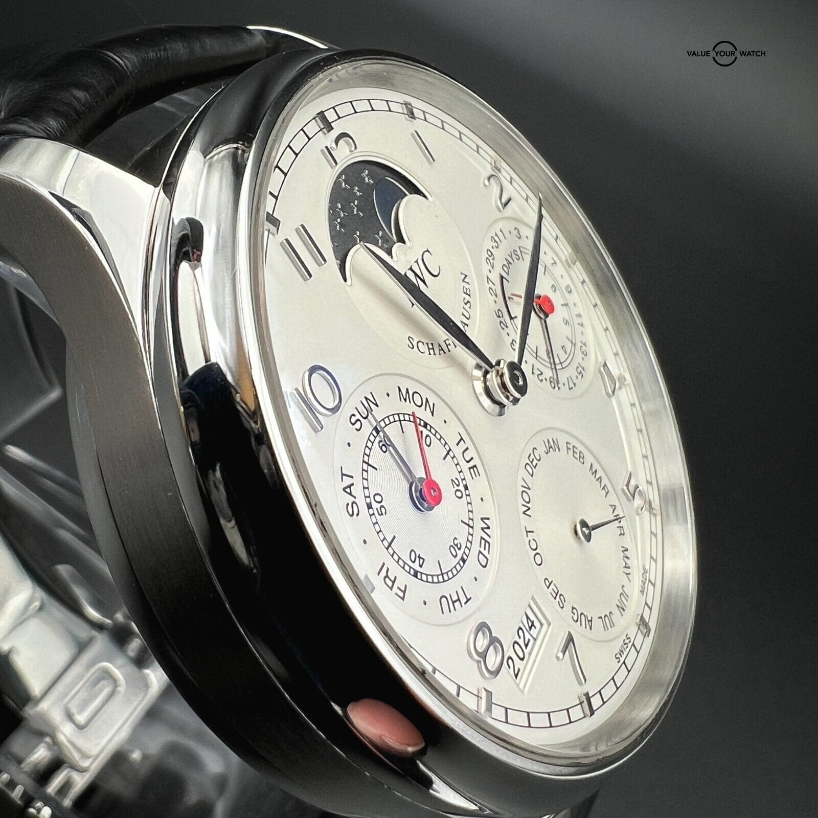 IWC Portuguese Perpetual Calendar Automatic 44mm Steel Men's Watch IW502308 - Image 11