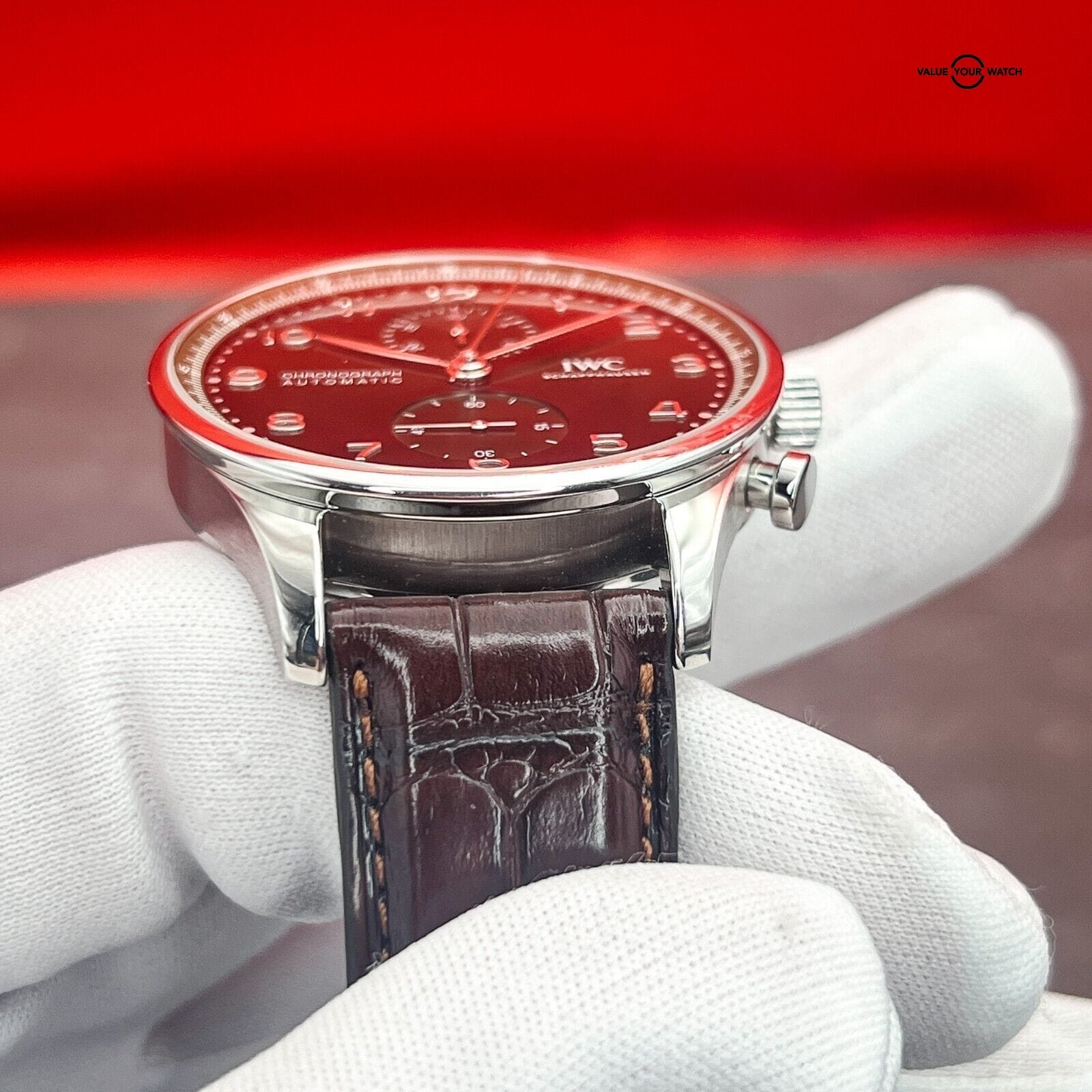 IWC Portugieser Automatic Chronograph Green Dial Men's Watch - IW371615 - Image 6