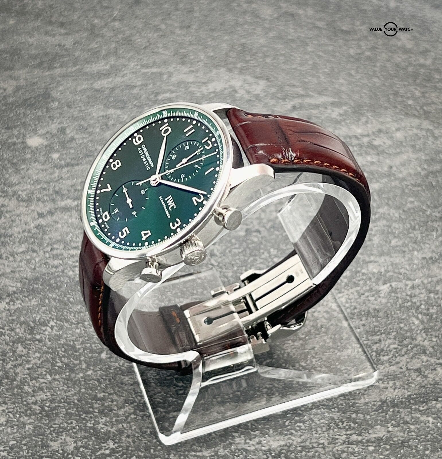 IWC Portugieser Automatic Chronograph Green Dial Men's Watch - IW371615 - Image 11