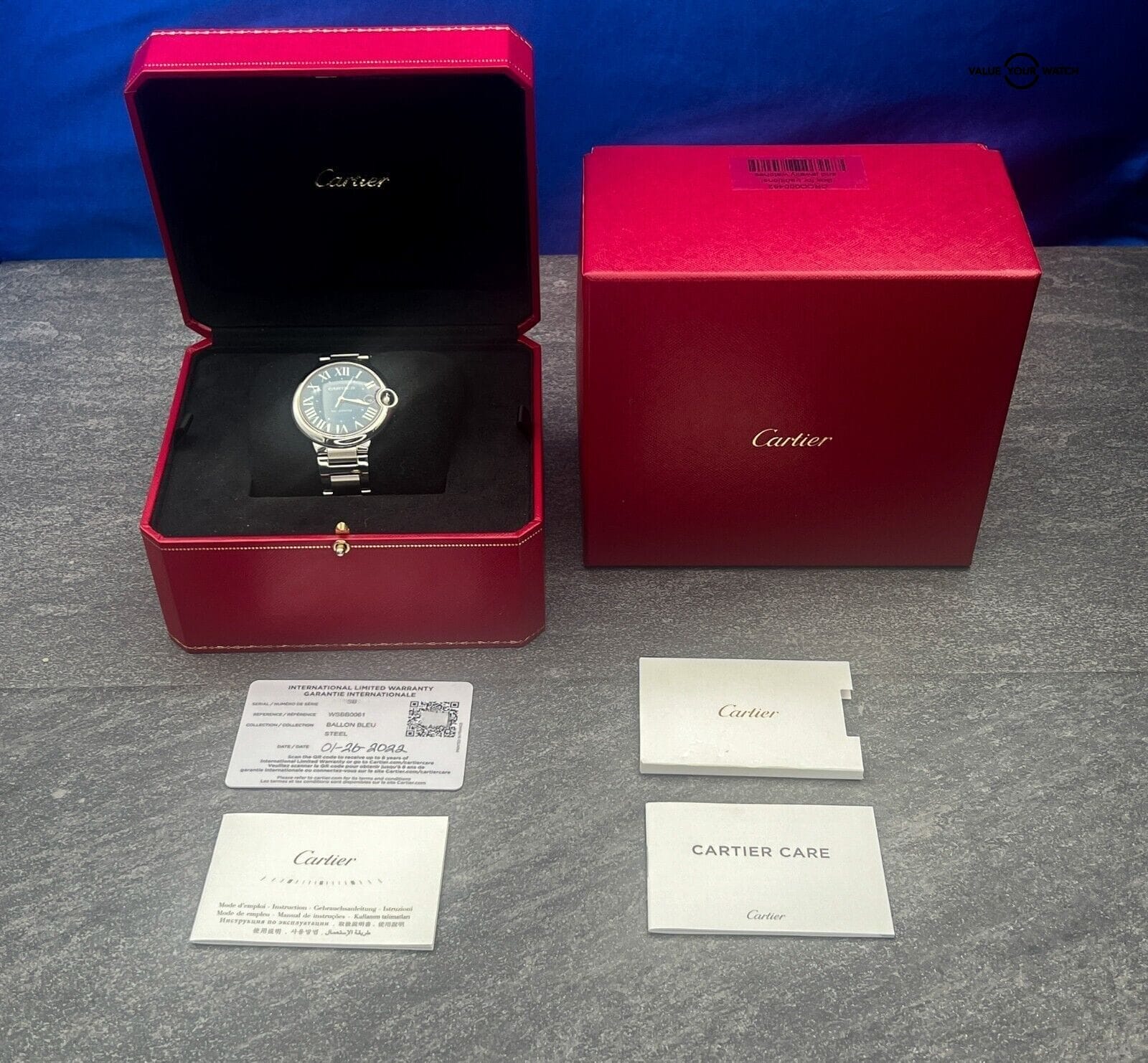 New Cartier Ballon Bleu Stainless Steel Automatic 40 mm Blue Dial Watch WSBB0061 - Image 13