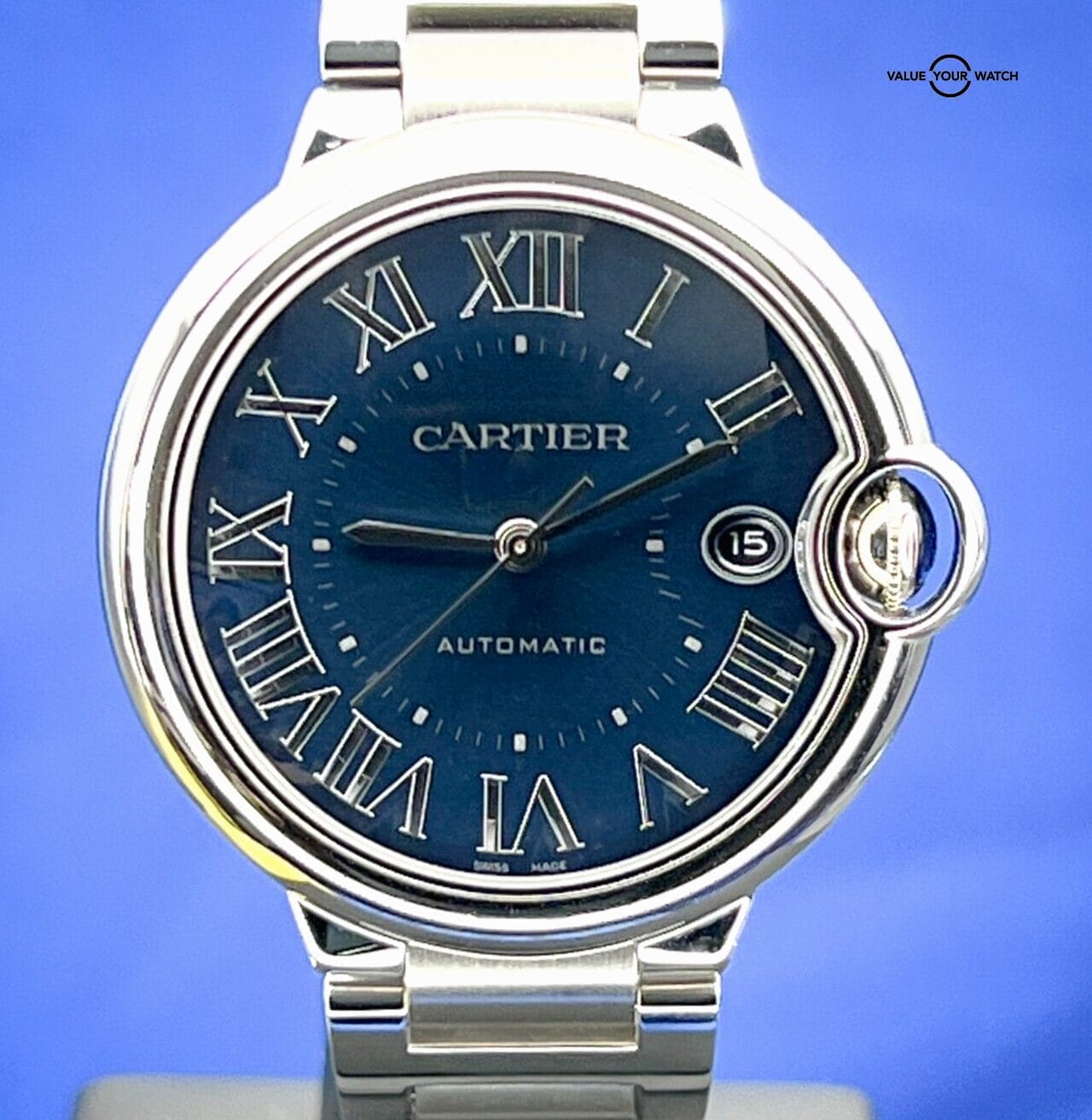 New Cartier Ballon Bleu Stainless Steel Automatic 40 mm Blue Dial Watch WSBB0061 - Image 14
