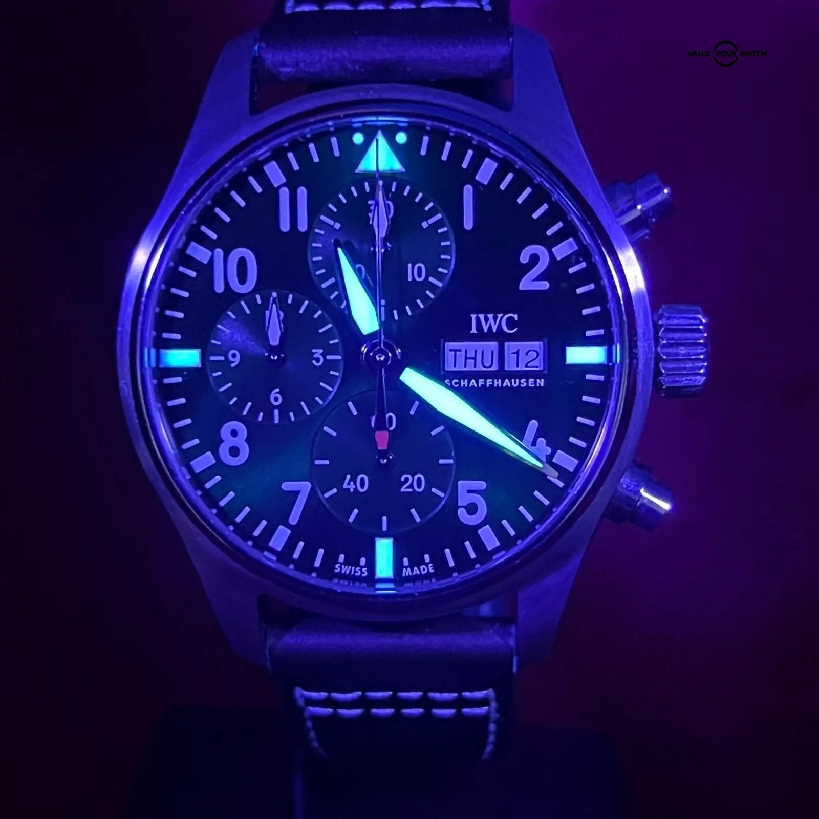 IWC Pilot's Watch Green Dial Chronograph Automatic Men's Watch - IW388103 - Image 4